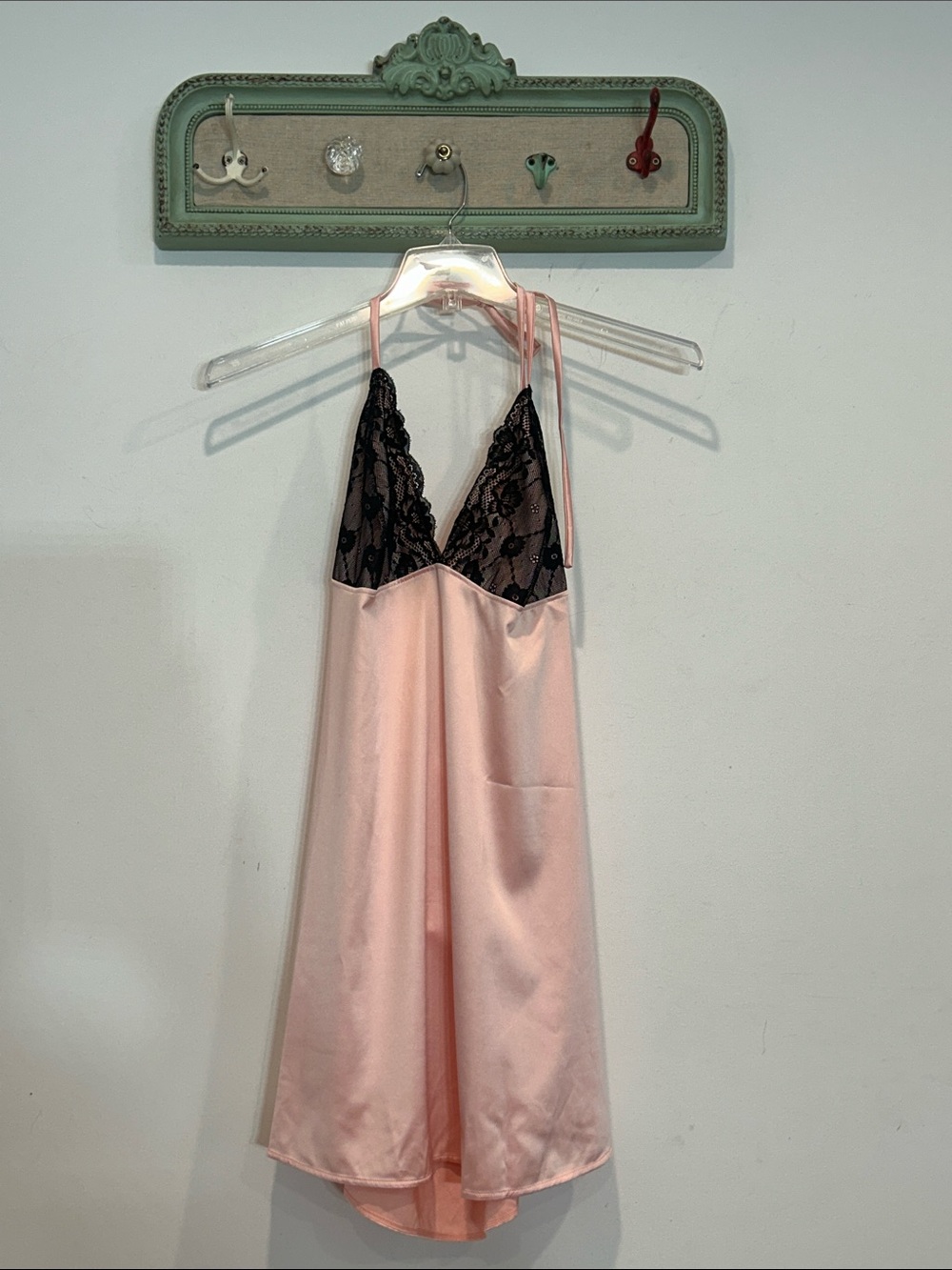 Dolls Kill sugar Thrillz Pink Satin Slip mini dress with Black Lace Cups new xxl